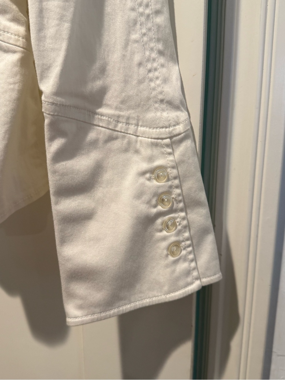Kay Unger White Button-Down Shirt - Picture 4 of 6